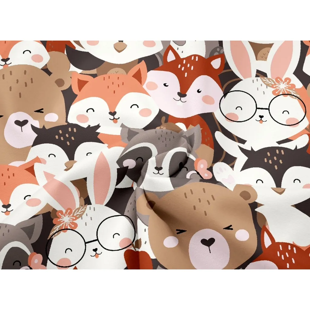 ผ้าาคอตตอน 100% คอตตอนทอทวิล ลาย big animals ลาย small animals ลายbig animals