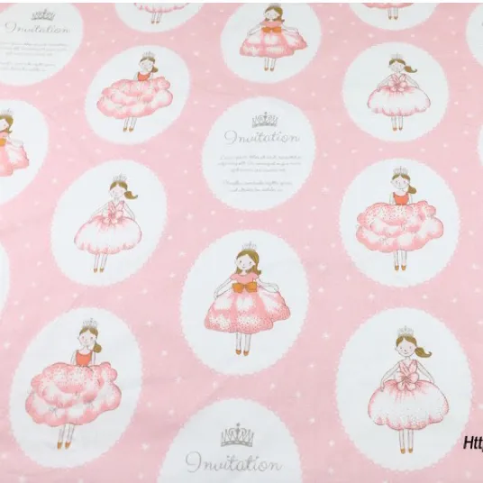 ผ้าคอตตอน 100% ผ้าเมตร หน้ากว้าง 160 เซนติเมตร พิมพ์ลายหมี พิมพ์ลายดอกไม้ ลายPrincess