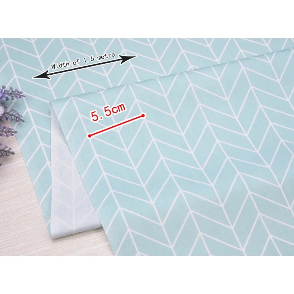 ผ้าาคอตตอน 100% คอตตอนทอทวิล ผ้าหน้ากว้าง 1.6 เมตร ลายจิ้งจอกสีส้ม ลายกางปลาเขียวมิ้นท์ ลายก้างปลาเขียวมิ้นท์