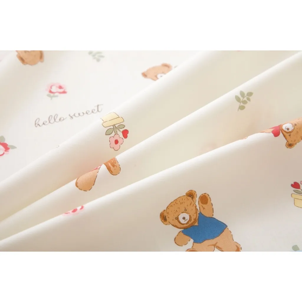 ผ้าาคอตตอน 100% คอตตอนทอทวิล ผ้าหน้ากว้าง 1.6 เมตร ลาย Hello sweet bear รูปที่ 7