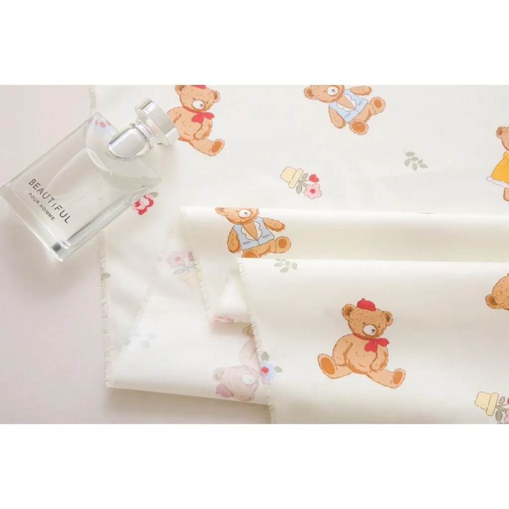 ผ้าาคอตตอน 100% คอตตอนทอทวิล ผ้าหน้ากว้าง 1.6 เมตร ลาย Hello sweet bear รูปที่ 6