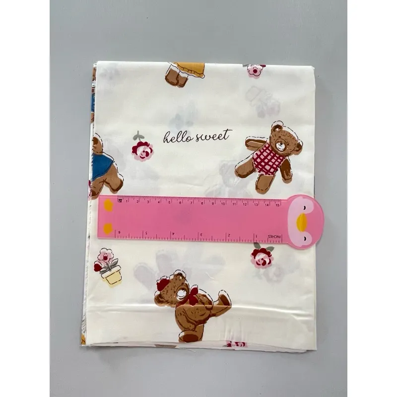 ผ้าาคอตตอน 100% คอตตอนทอทวิล ผ้าหน้ากว้าง 1.6 เมตร ลาย Hello sweet bear รูปที่ 8