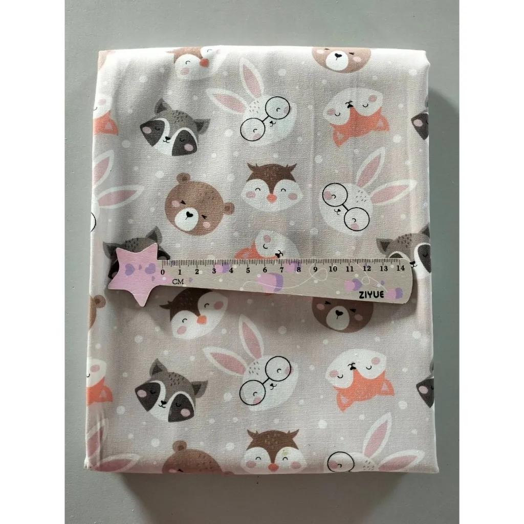 ผ้าาคอตตอน 100% คอตตอนทอทวิล ลาย big animals ลาย small animals รูปที่ 7