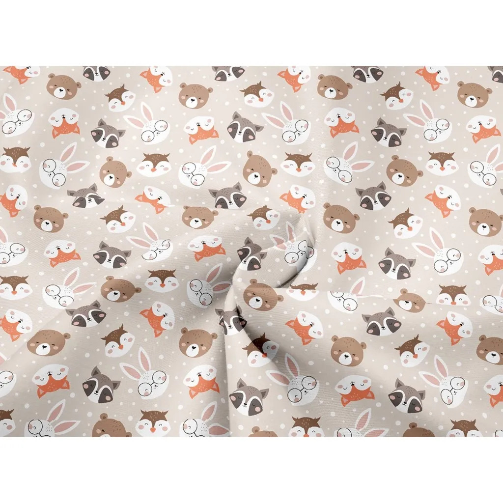 ผ้าาคอตตอน 100% คอตตอนทอทวิล ลาย big animals ลาย small animals รูปที่ 6