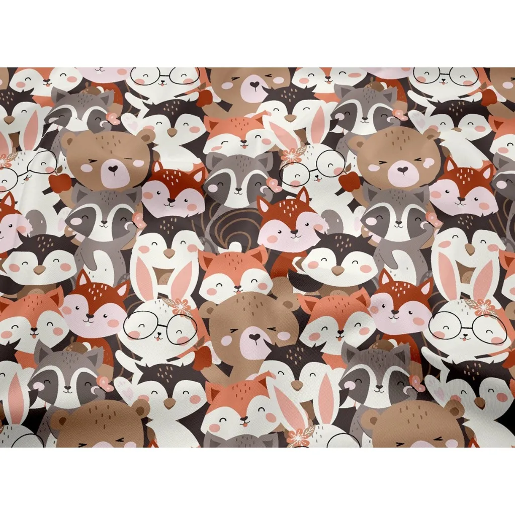 ผ้าาคอตตอน 100% คอตตอนทอทวิล ลาย big animals ลาย small animals รูปที่ 2