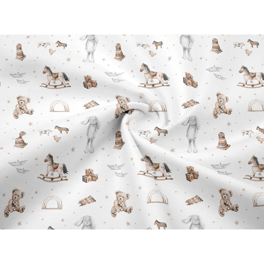 ผ้าคอตตอน 100% ทอทวิล ผ้าเมตร  หน้ากว้าง 1.60 เมตร ลายตุ๊กตาของเล่น Baby Toys รูปที่ 3