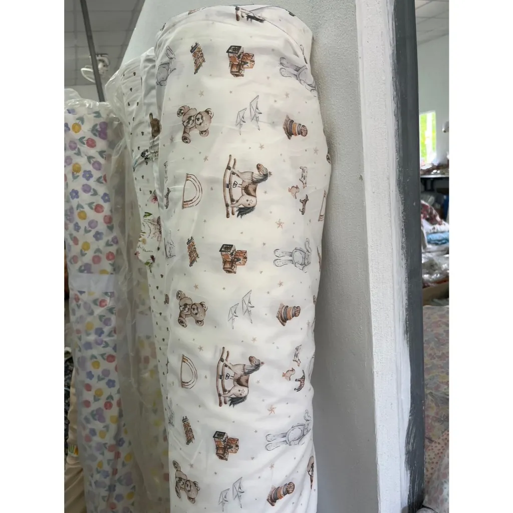 ผ้าคอตตอน 100% ทอทวิล ผ้าเมตร  หน้ากว้าง 1.60 เมตร ลายตุ๊กตาของเล่น Baby Toys รูปที่ 5