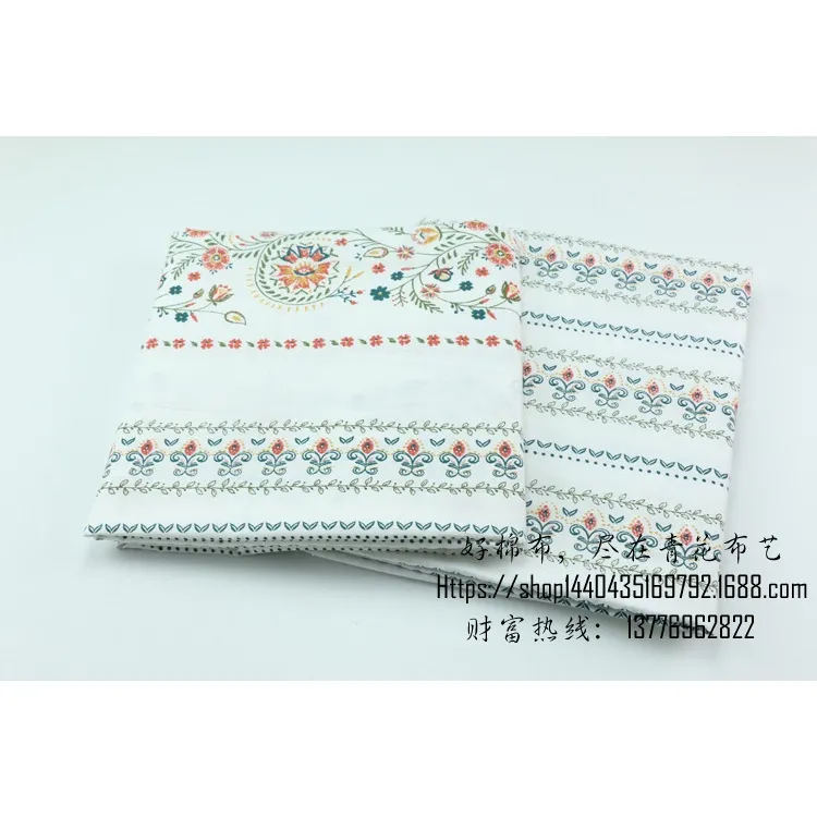 ผ้าคอตตอน 100% ทอทวิล ผ้าเมตร พิมพ์ลายดอกไม้ หน้ากว้าง2.35 เมตร รูปที่ 7