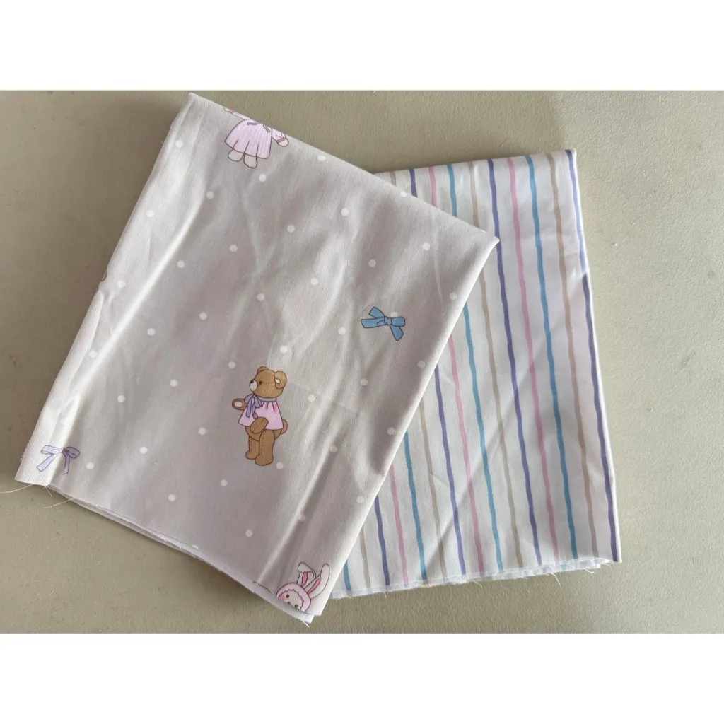 ผ้าคอตตอน 100% คอตตอนทวิล หน้ากว้าง1.6 เมตร ตัดขายเป็นเมตร ลายหมีโบว์จุด ลายริ้วทางเรนโบว์ รูปที่ 9