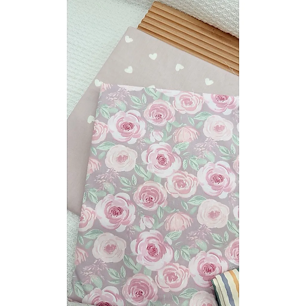 ผ้าคอตตอน 100% คอตตอนทอทวิล ผ้าหน้ากว้าง 1.6 เมตร ลายกุหลาบ รูปที่ 8