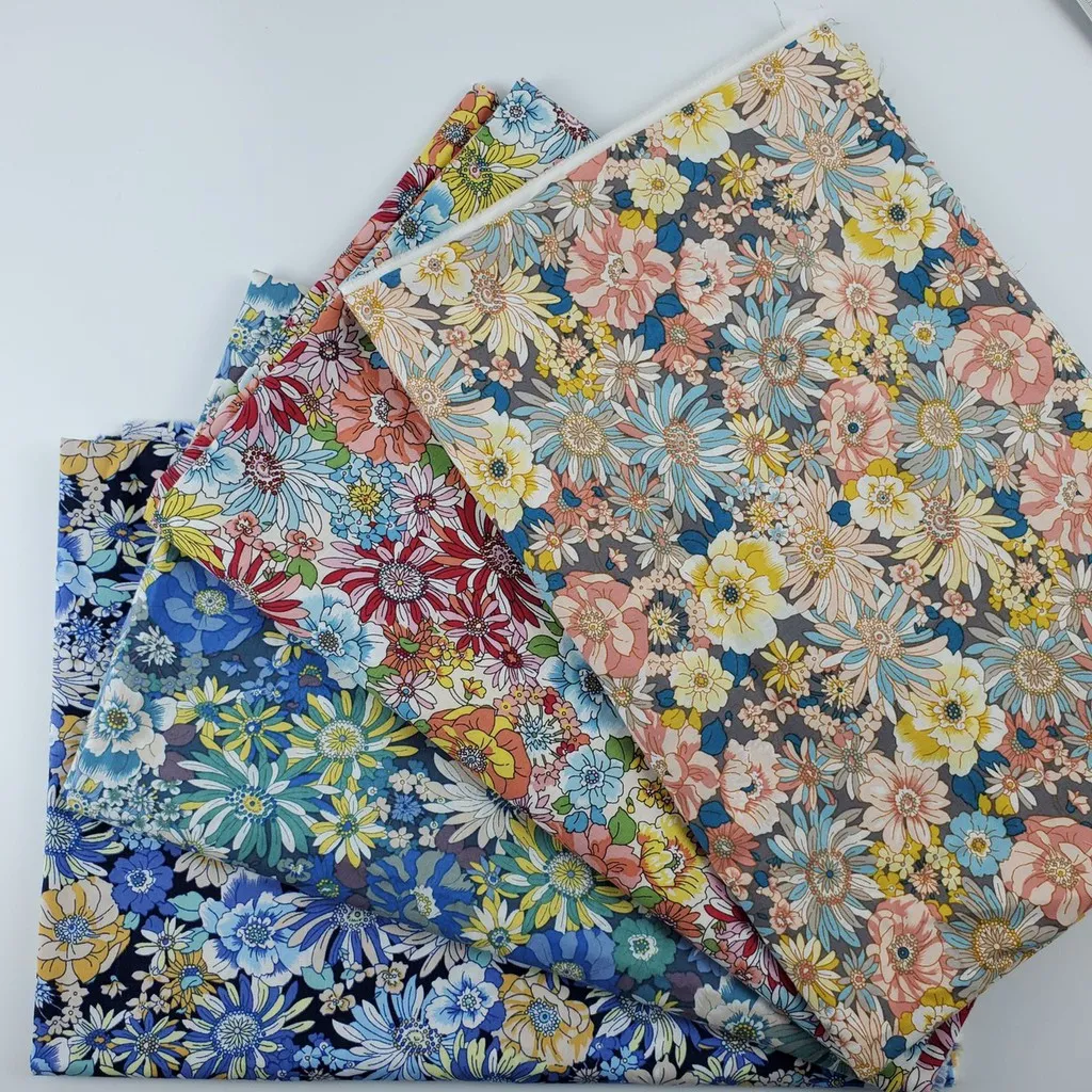 ผ้าคอตตอน poplin พิมพ์ลายดอกไม้ ลายกระต่าย ข้าวปั้น รูปที่ 2