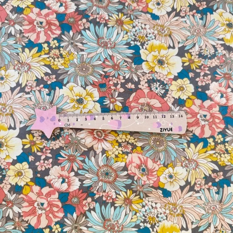 ผ้าคอตตอน poplin พิมพ์ลายดอกไม้ ลายกระต่าย ข้าวปั้น รูปที่ 7