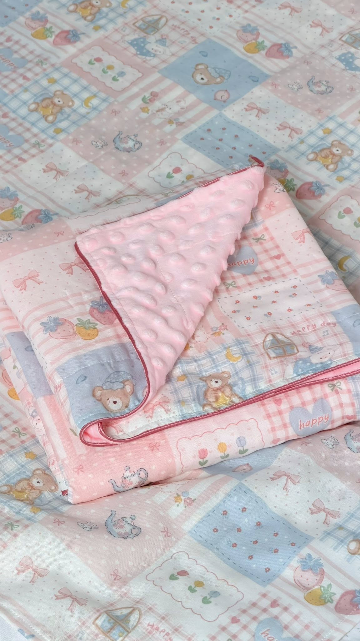 ผ้าห่มเด็ก Minky Dot