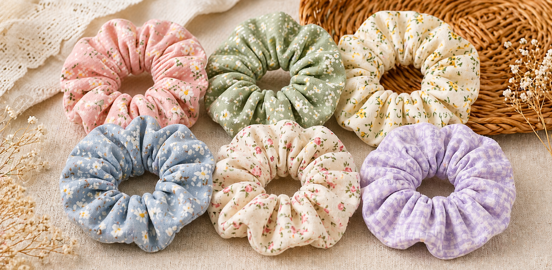 โดนัทรัดผม (Scrunchies)" สุดชิคจากเศษผ้า DIY ง่ายๆ ใน 15 นาที!
