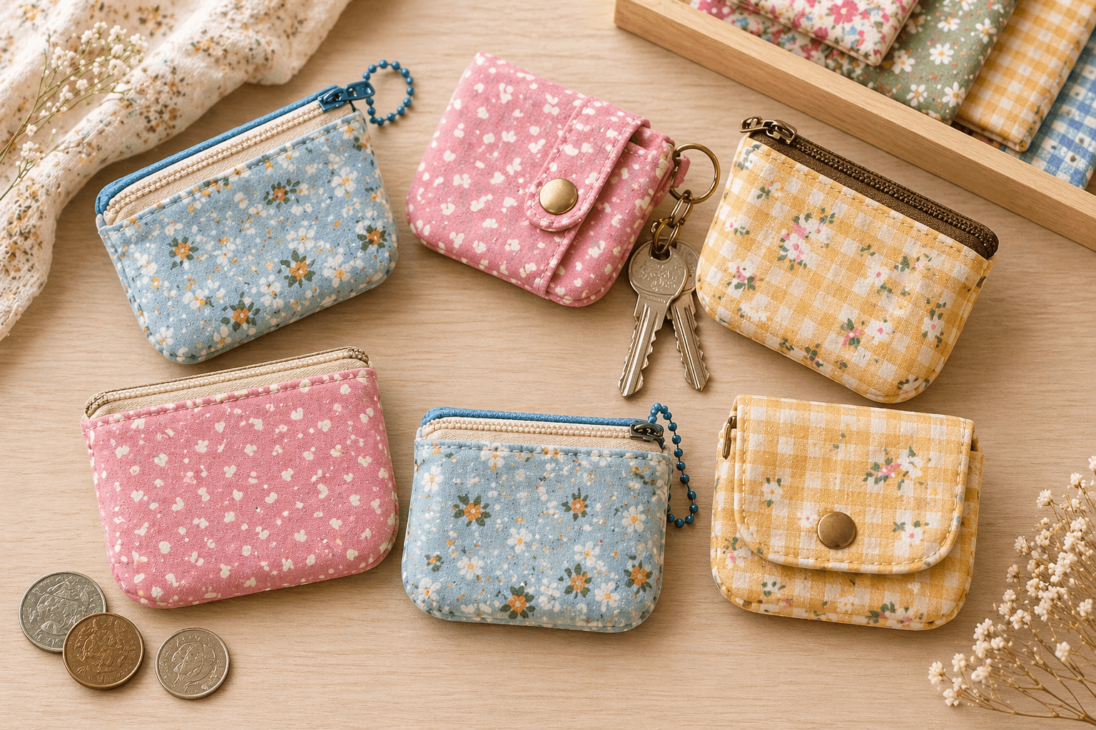 วิธีทำ "กระเป๋าใส่เหรียญจิ๋ว & ซองใส่กุญแจ" DIY ง่ายๆ ใน 1-2 ชั่วโมง